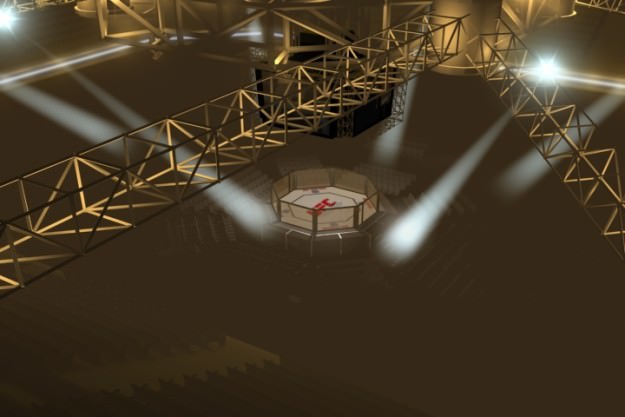 UFC Style Octagon Fighting Arena 3D model_6