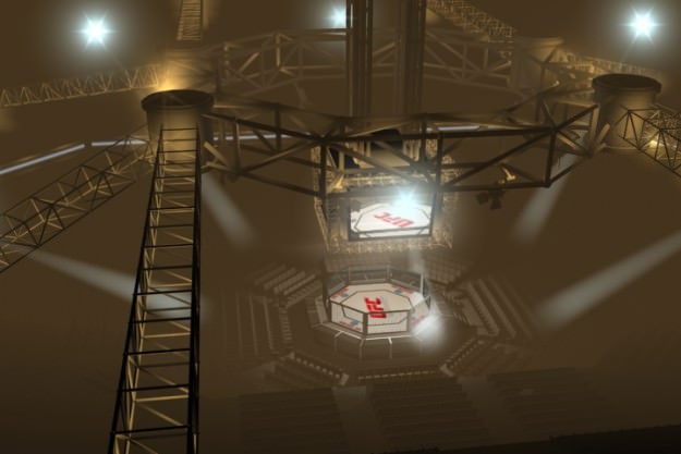 UFC Style Octagon Fighting Arena 3D model_8