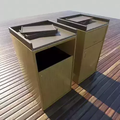 Trash Cans and Trays - Fast Food