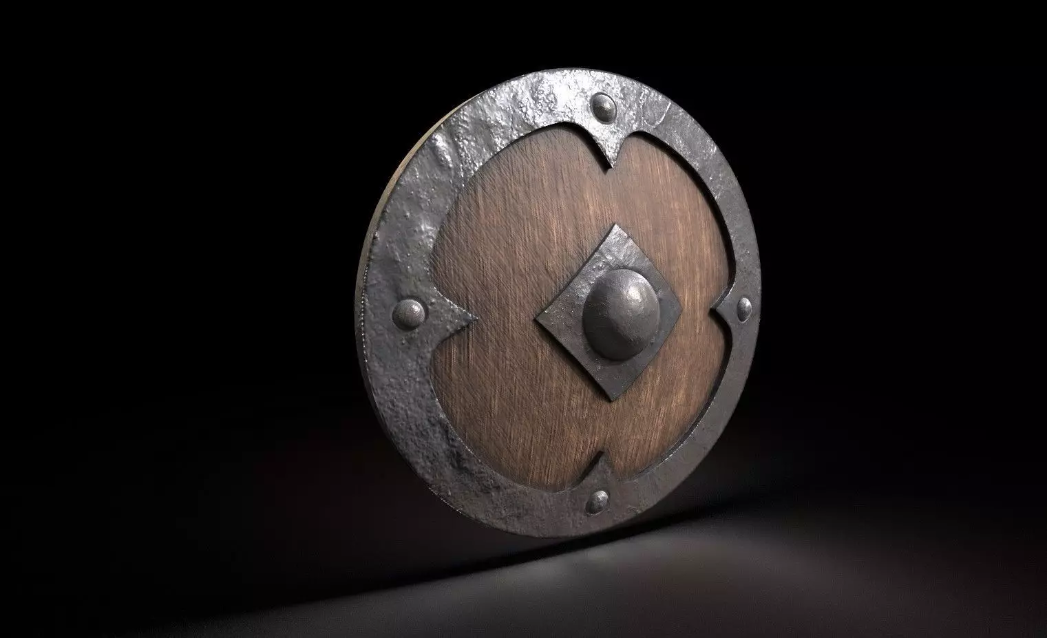 circle shiled soldier armour guard Low-poly 3D model