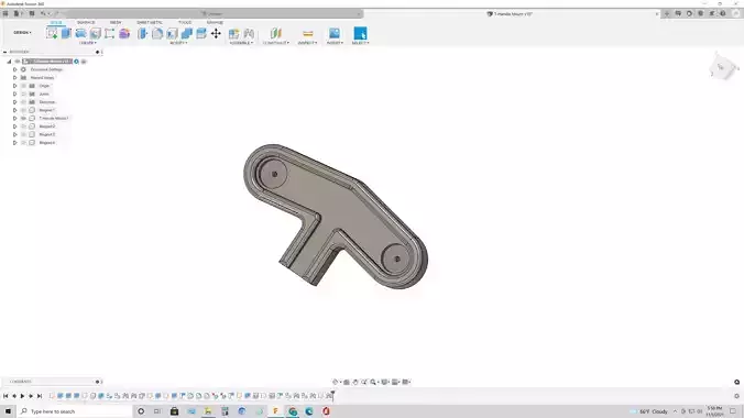 T- Handle Mount 3D print model