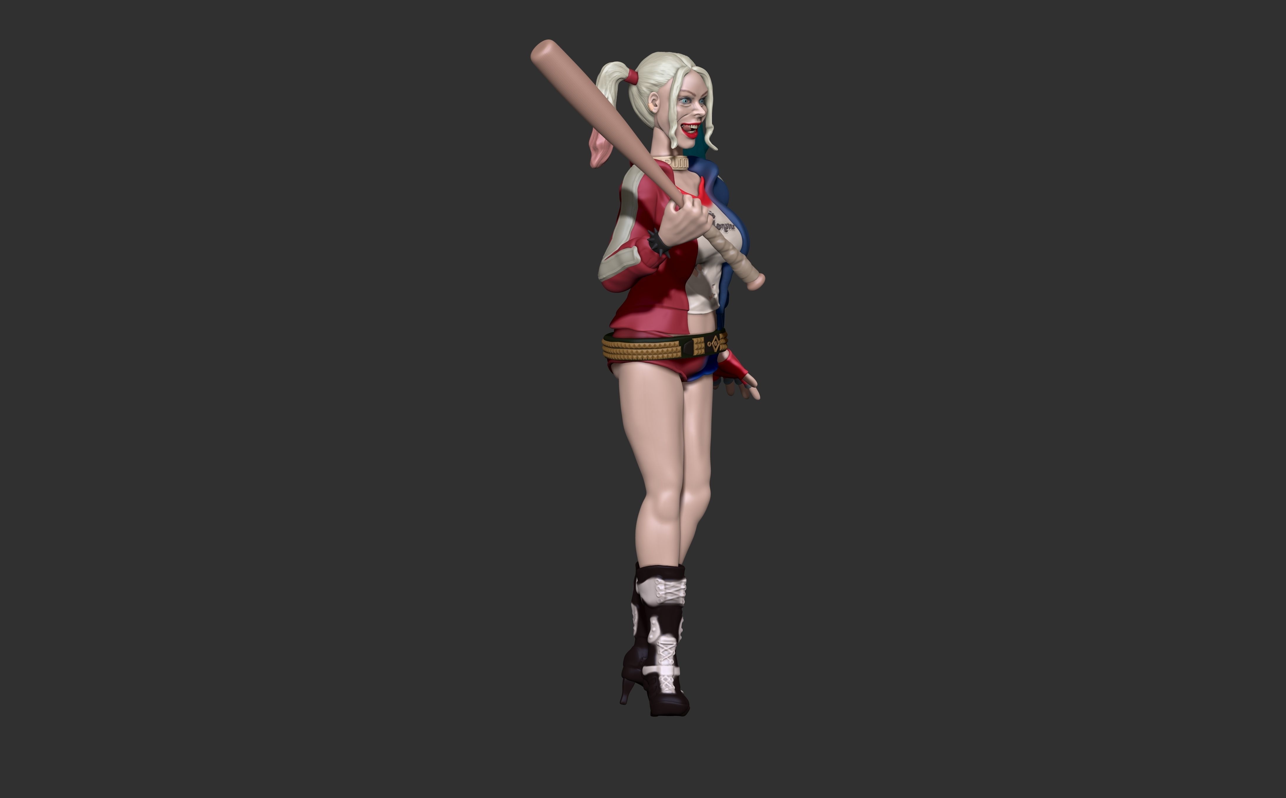 Harley Quinn Suicide Squad Fan Art 3D print model_5