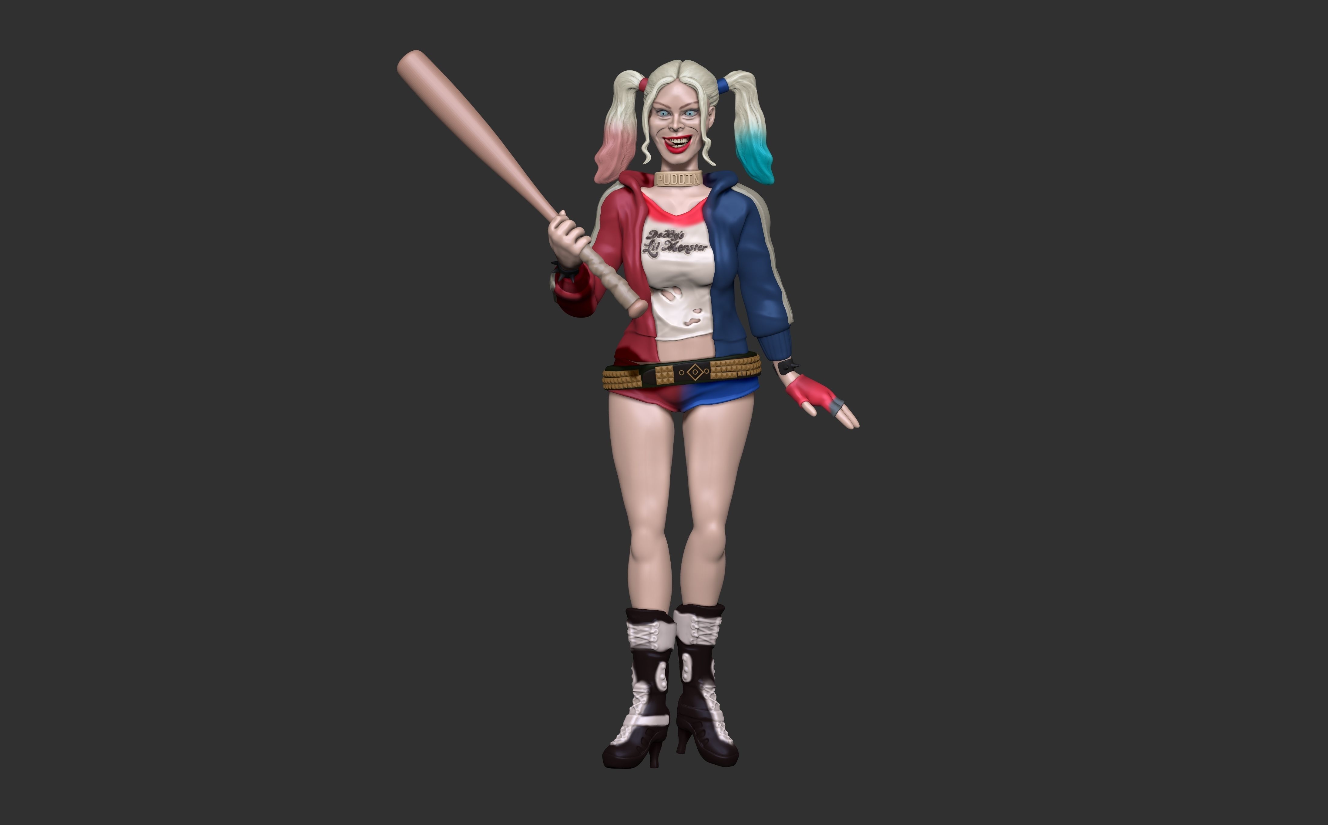 Harley Quinn Suicide Squad Fan Art 3D print model_2
