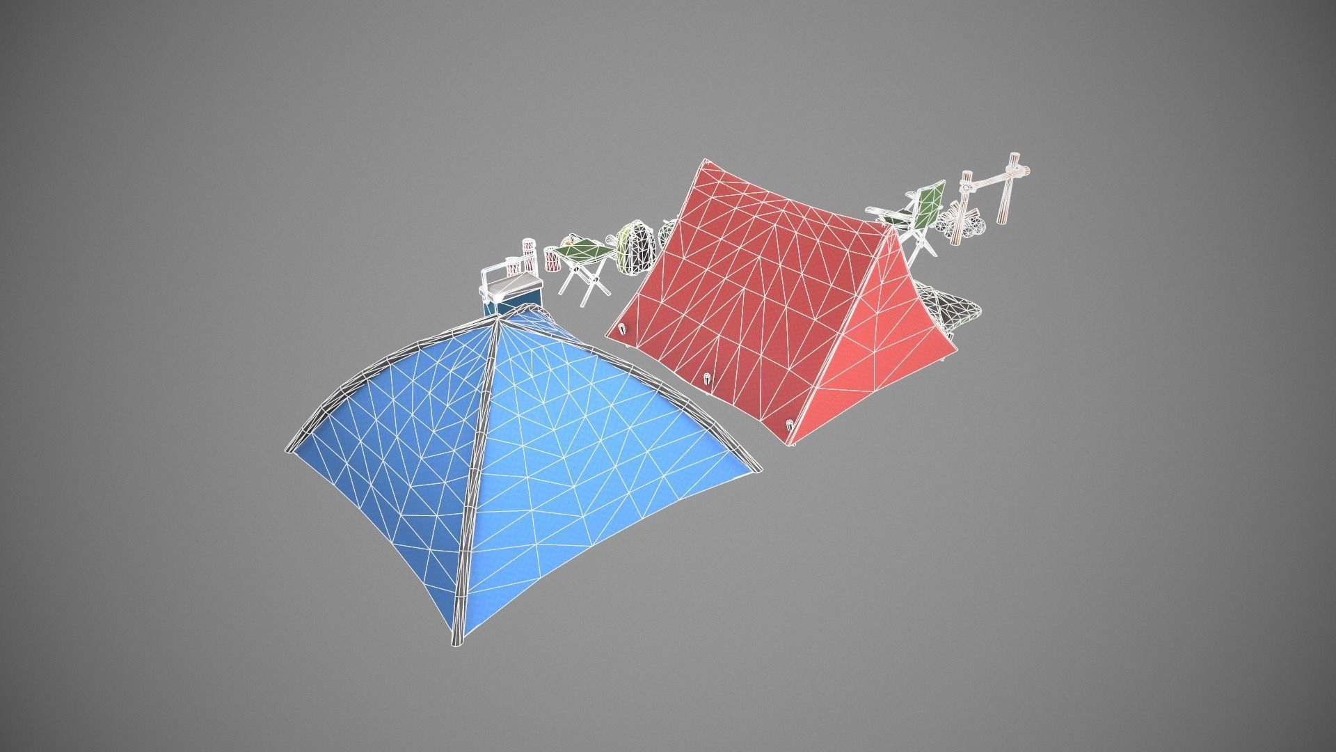 Stylized Camping Prop Pack - 23 Unique Assets Low-poly 3D model_11