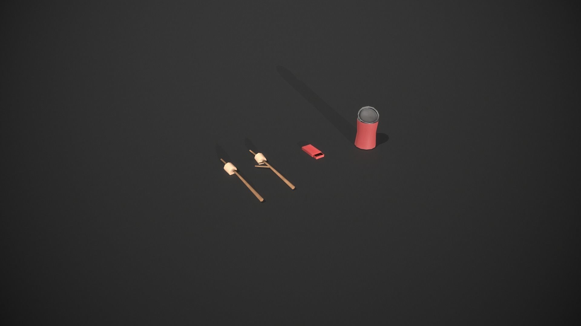 Stylized Camping Prop Pack - 23 Unique Assets Low-poly 3D model_24