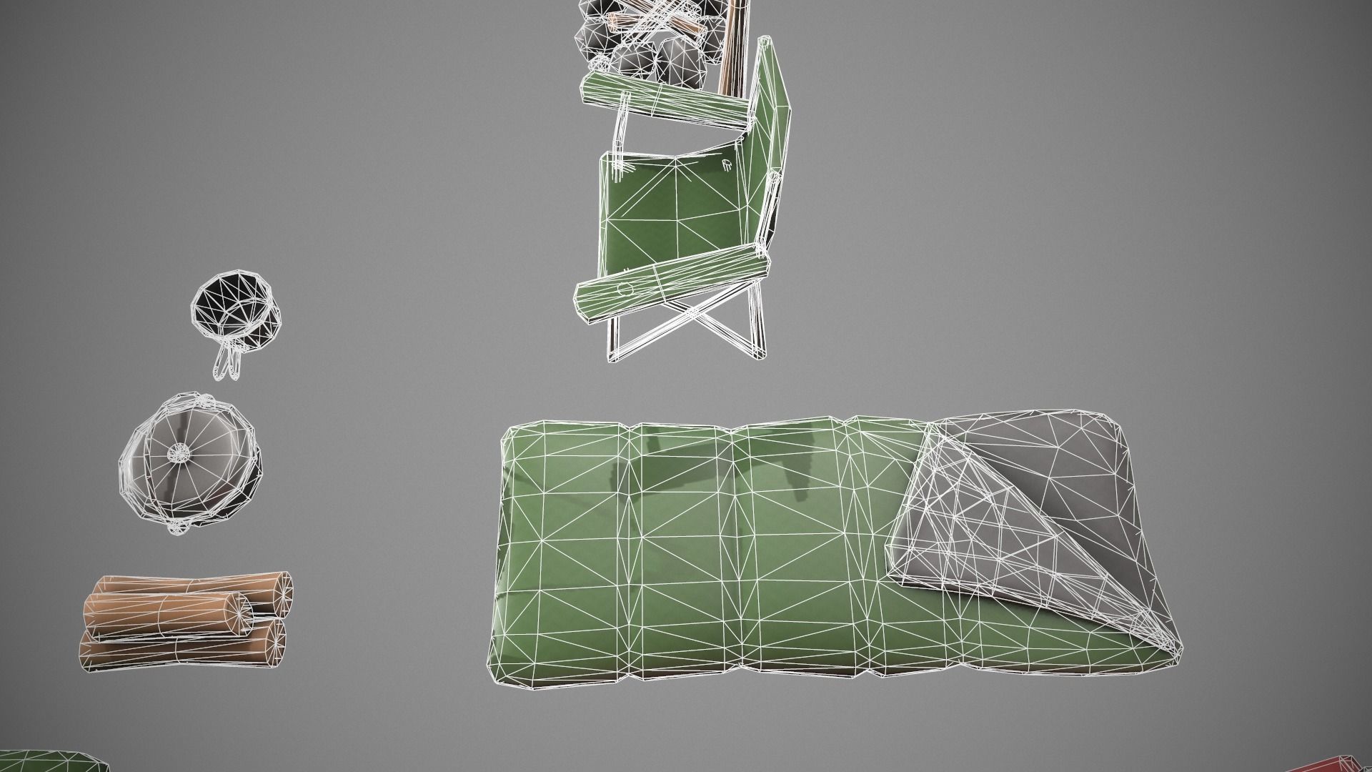 Stylized Camping Prop Pack - 23 Unique Assets Low-poly 3D model_15