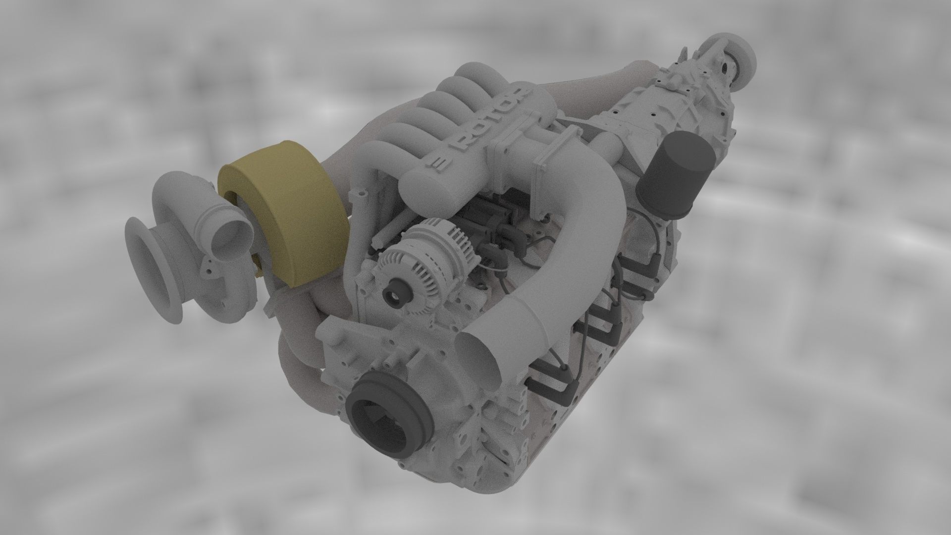 Rotary 20B Engine MAZDA Cosmo Tuned 3D model 3D printable | CGTrader