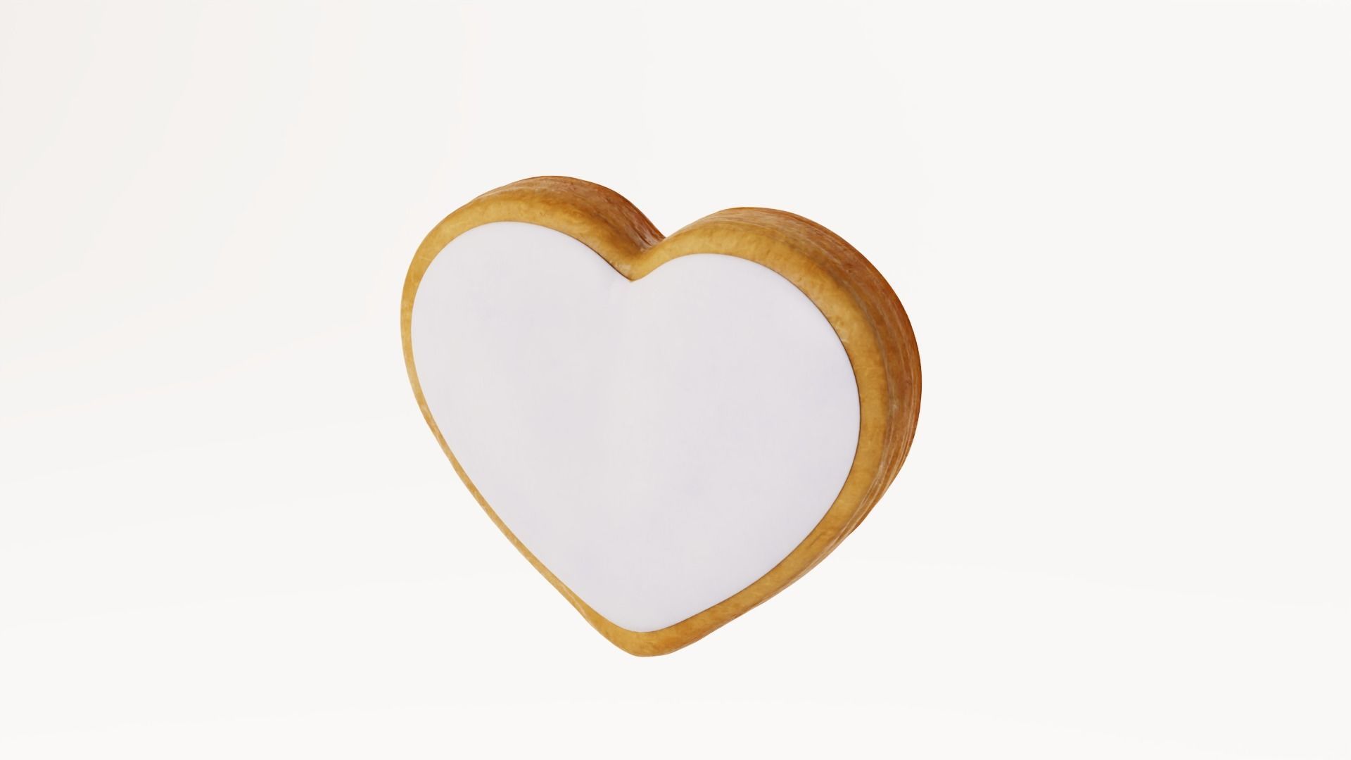 Gingerbread Heart Low-poly 3D model_2