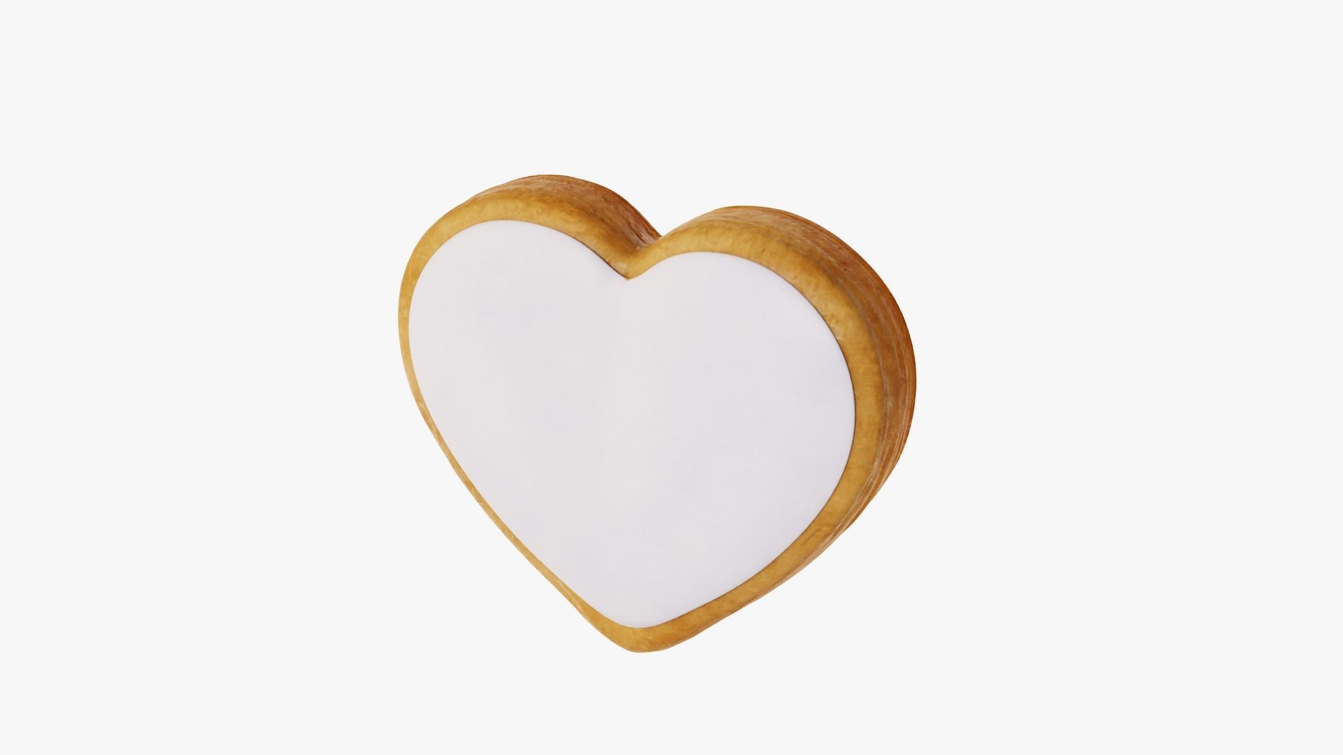 Gingerbread Heart Low-poly 3D model_0