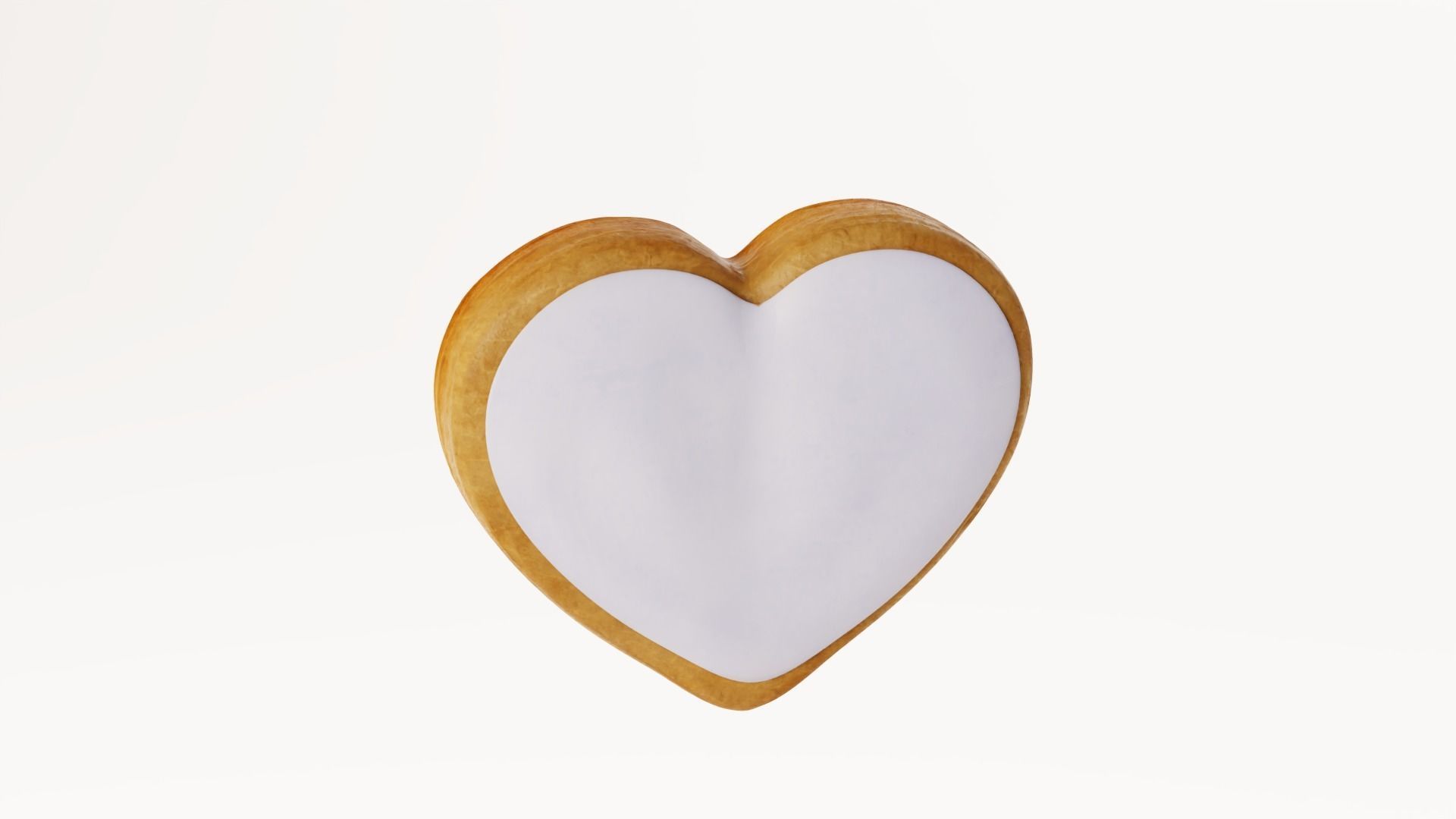 Gingerbread Heart Low-poly 3D model_9