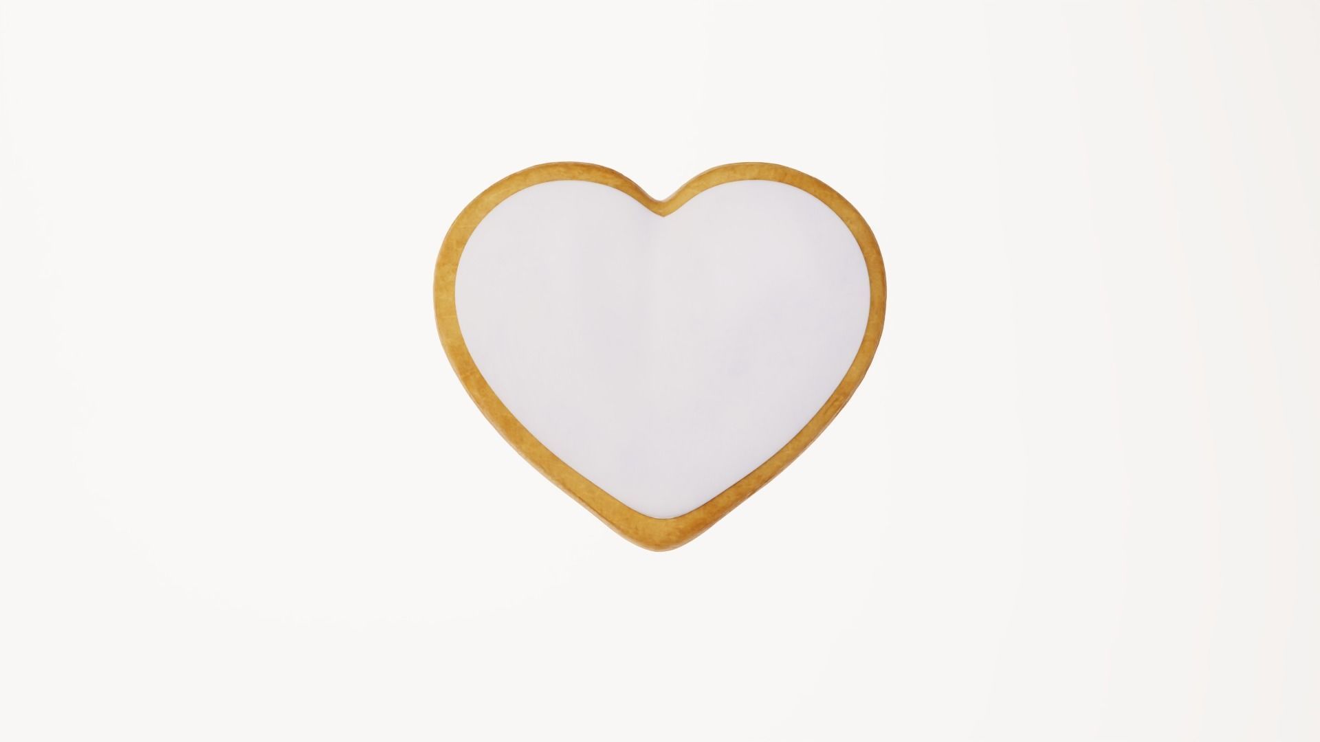 Gingerbread Heart Low-poly 3D model_10