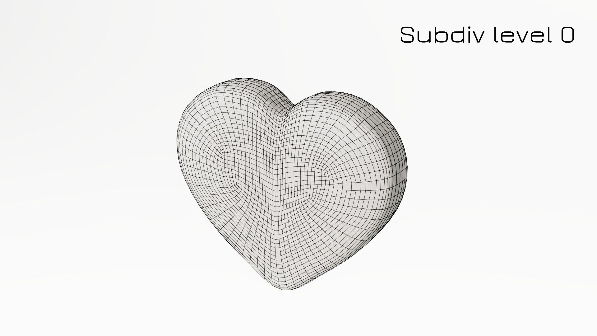 Gingerbread Heart Low-poly 3D model_26