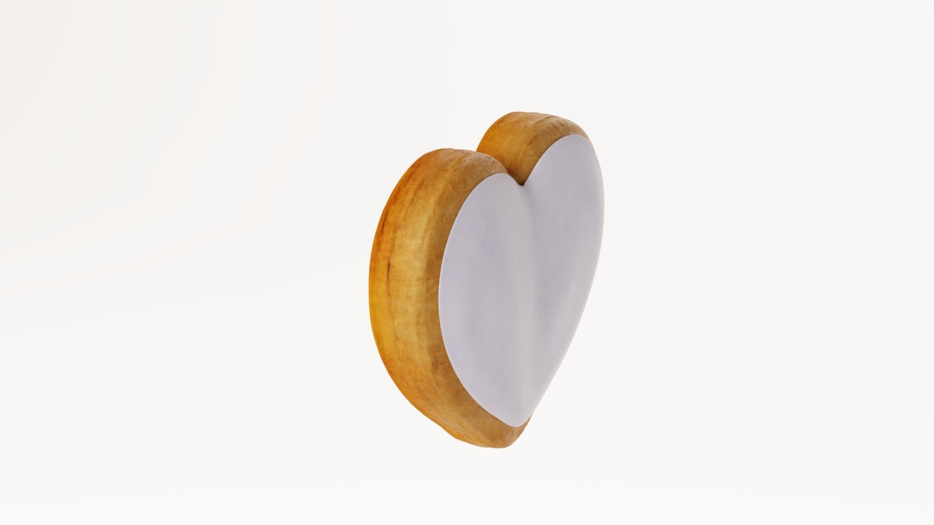 Gingerbread Heart Low-poly 3D model_8