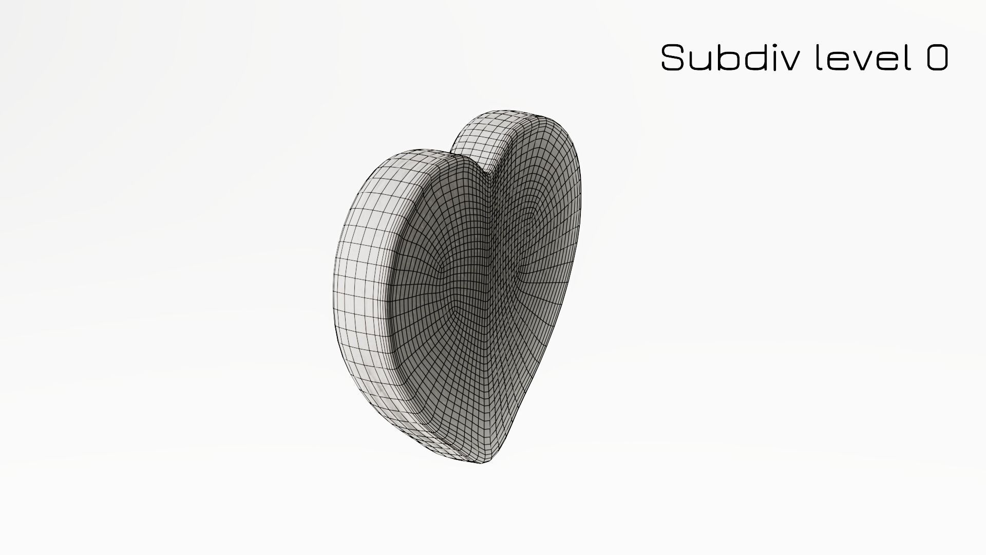 Gingerbread Heart Low-poly 3D model_28