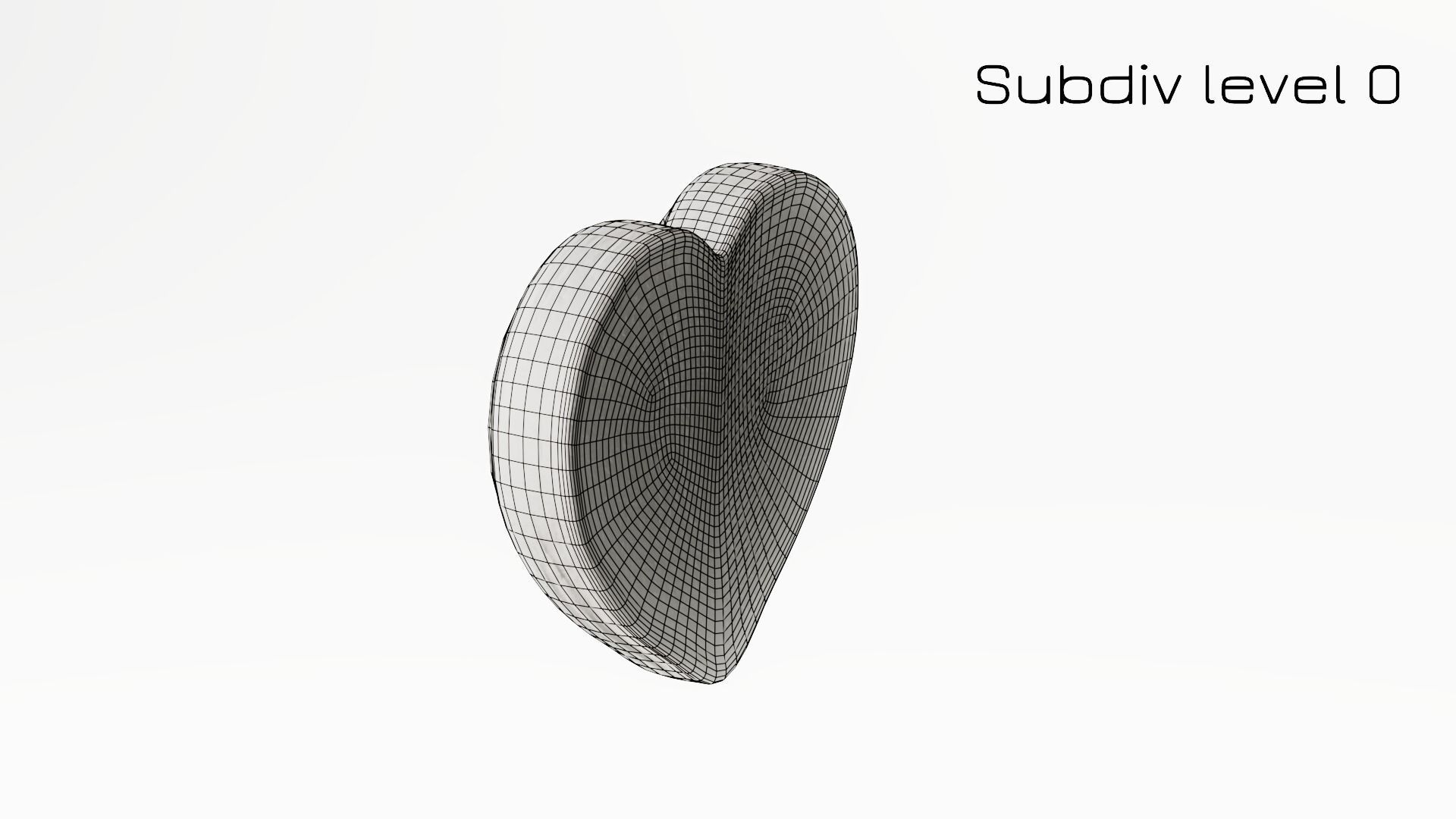 Gingerbread Heart Low-poly 3D model_20