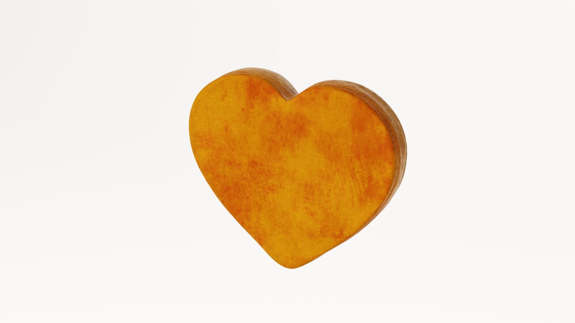 Gingerbread Heart Low-poly 3D model_6