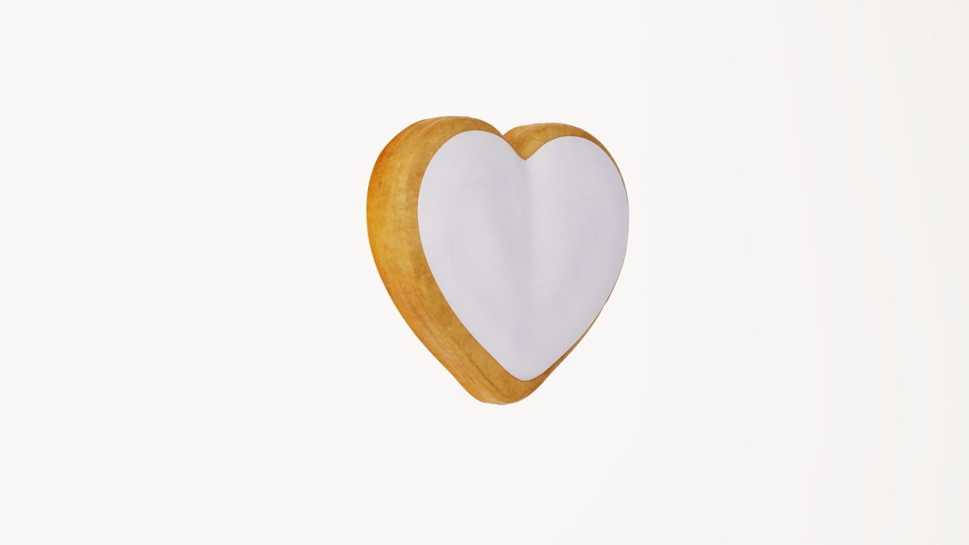 Gingerbread Heart Low-poly 3D model_17