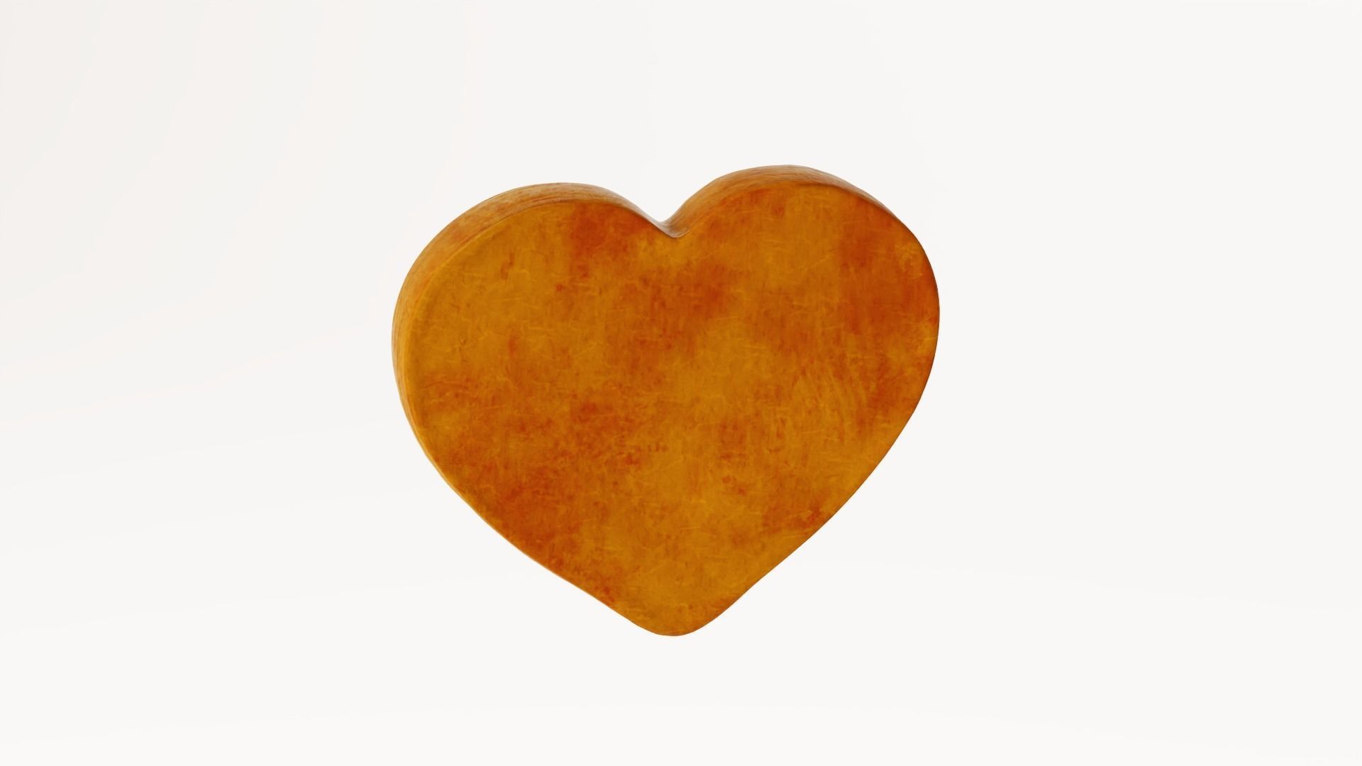 Gingerbread Heart Low-poly 3D model_5