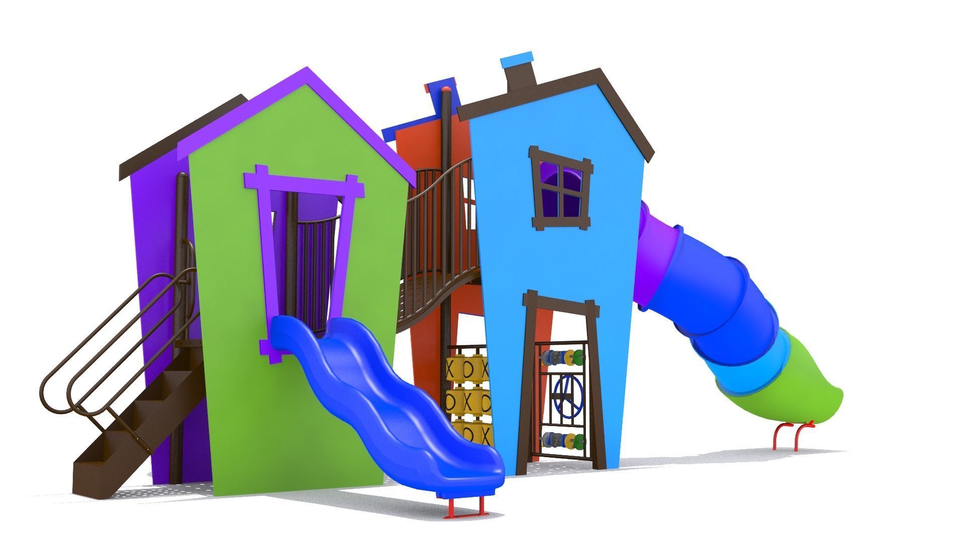 Playground Playhouse 3D model_2