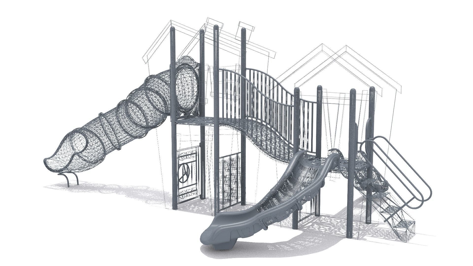 Playground Playhouse 3D model_10
