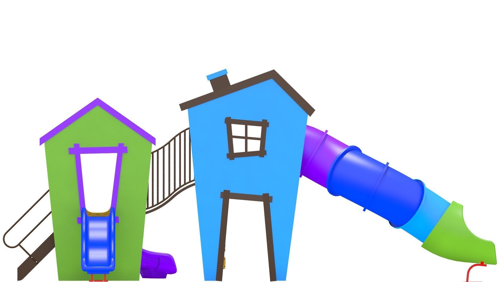 Playground Playhouse 3D model_7