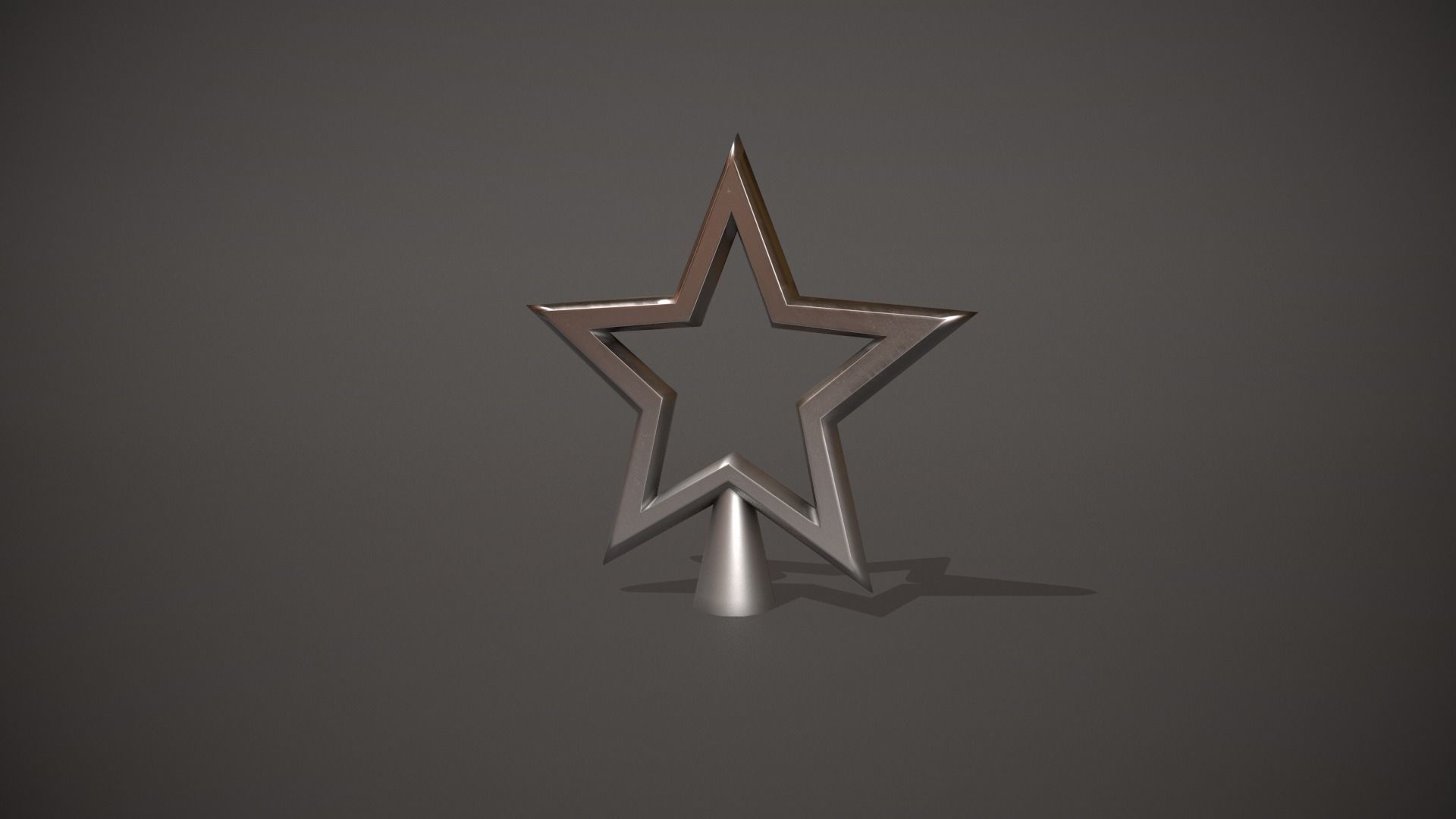 3D model Silver Cut Out Star Tree Topper VR / AR / lowpoly CGTrader