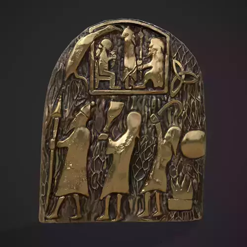 Viking Placard Low-poly 3D model