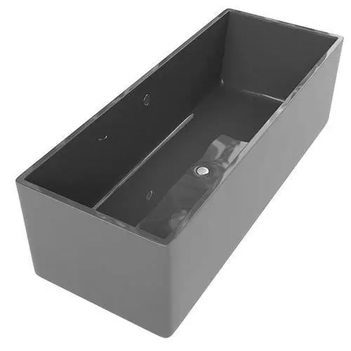 Dark Rectangular Bathtub 3D model_0