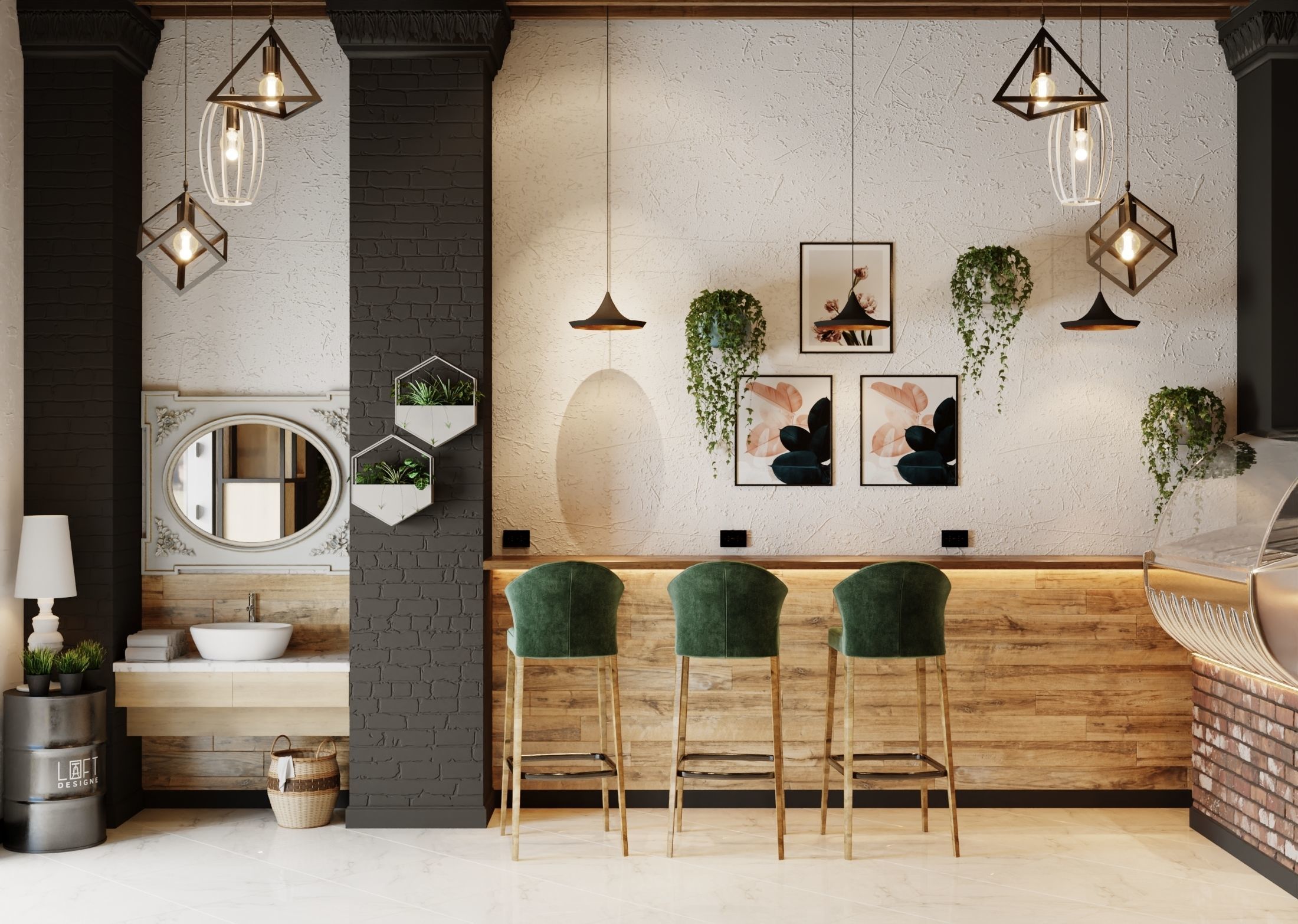 Sushi cafe 3D model_3