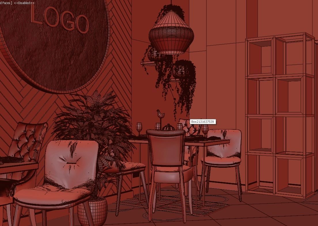 Sushi cafe 3D model_8