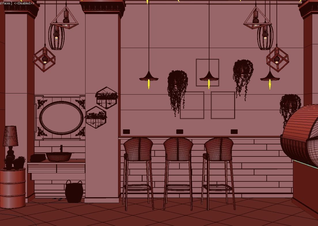 Sushi cafe 3D model_10