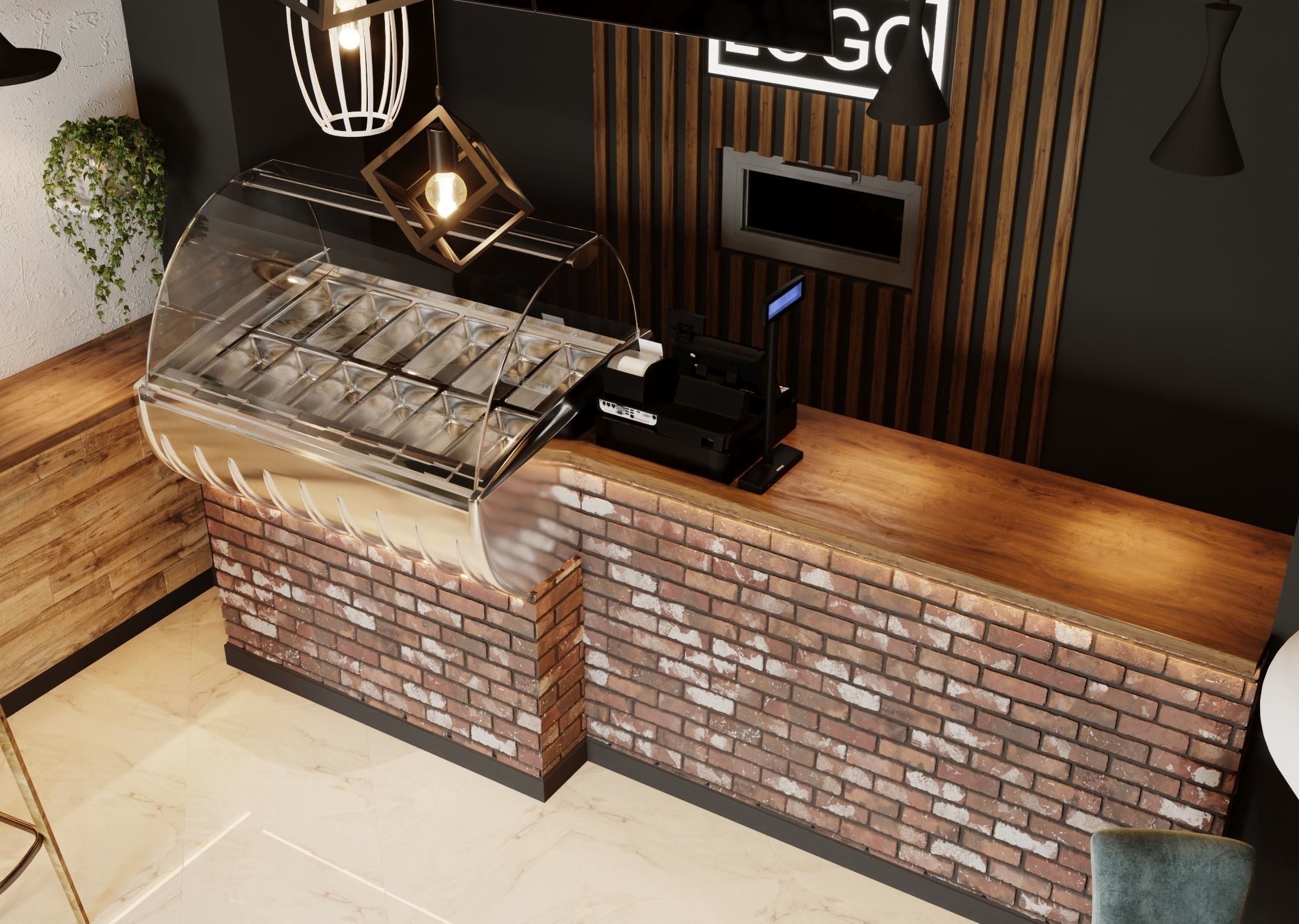 Sushi cafe 3D model_5