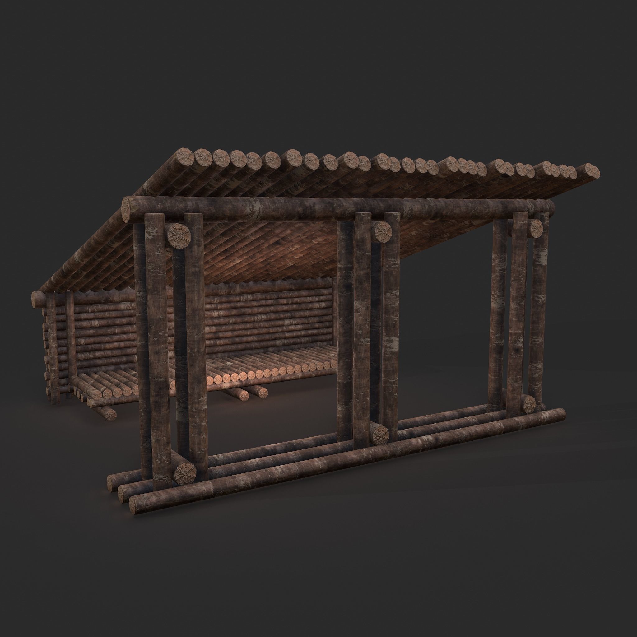 Viking Hut Z Low-poly 3D model_20