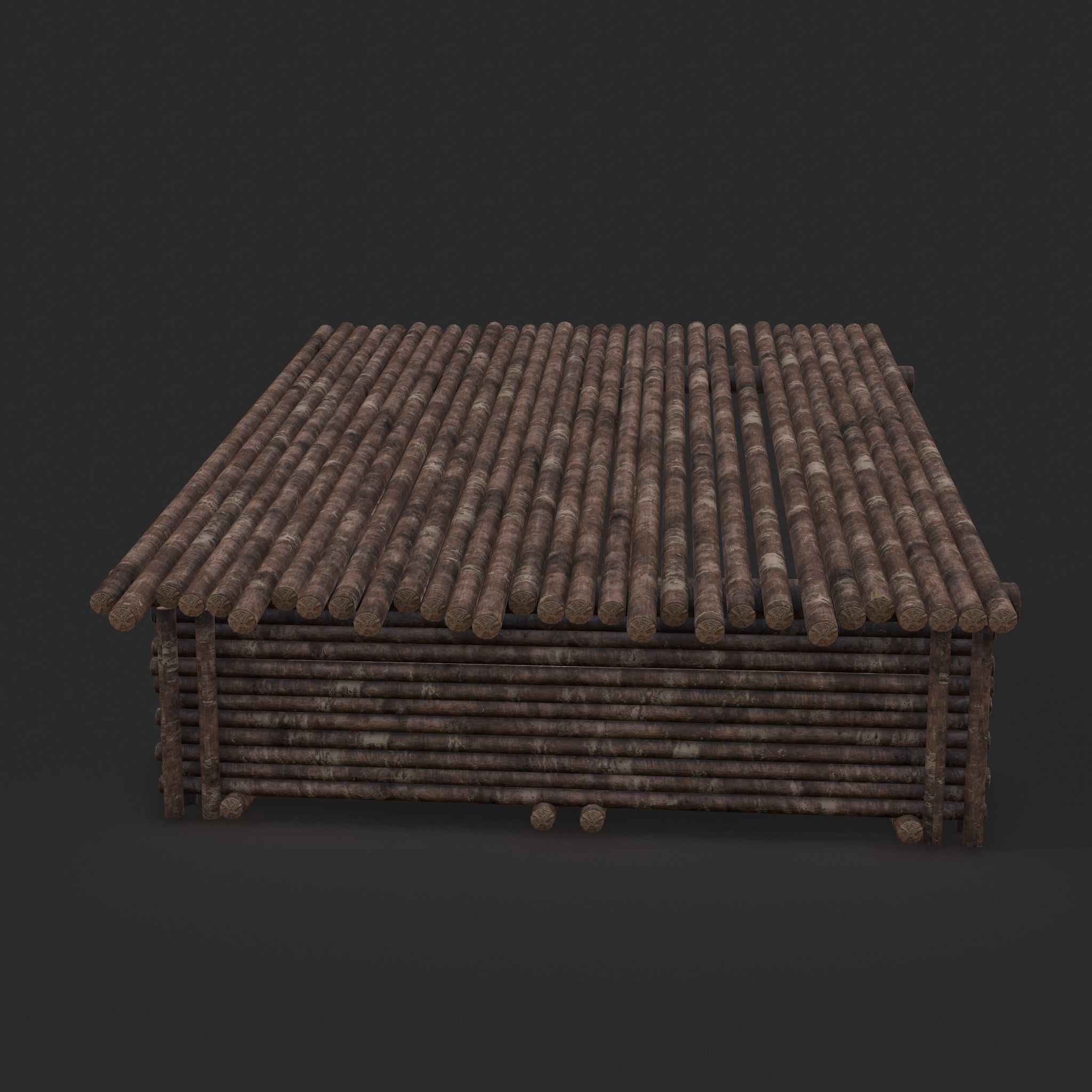 Viking Hut Z Low-poly 3D model_24