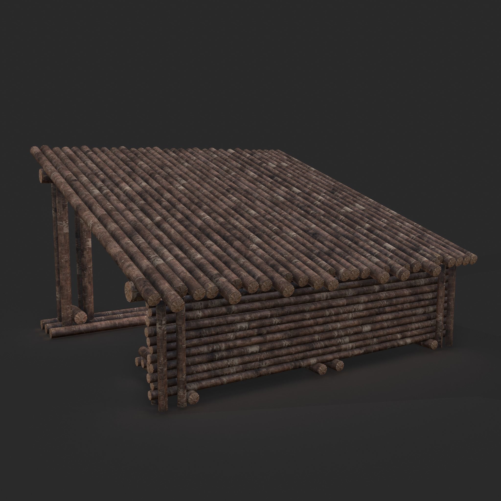 Viking Hut Z Low-poly 3D model_25
