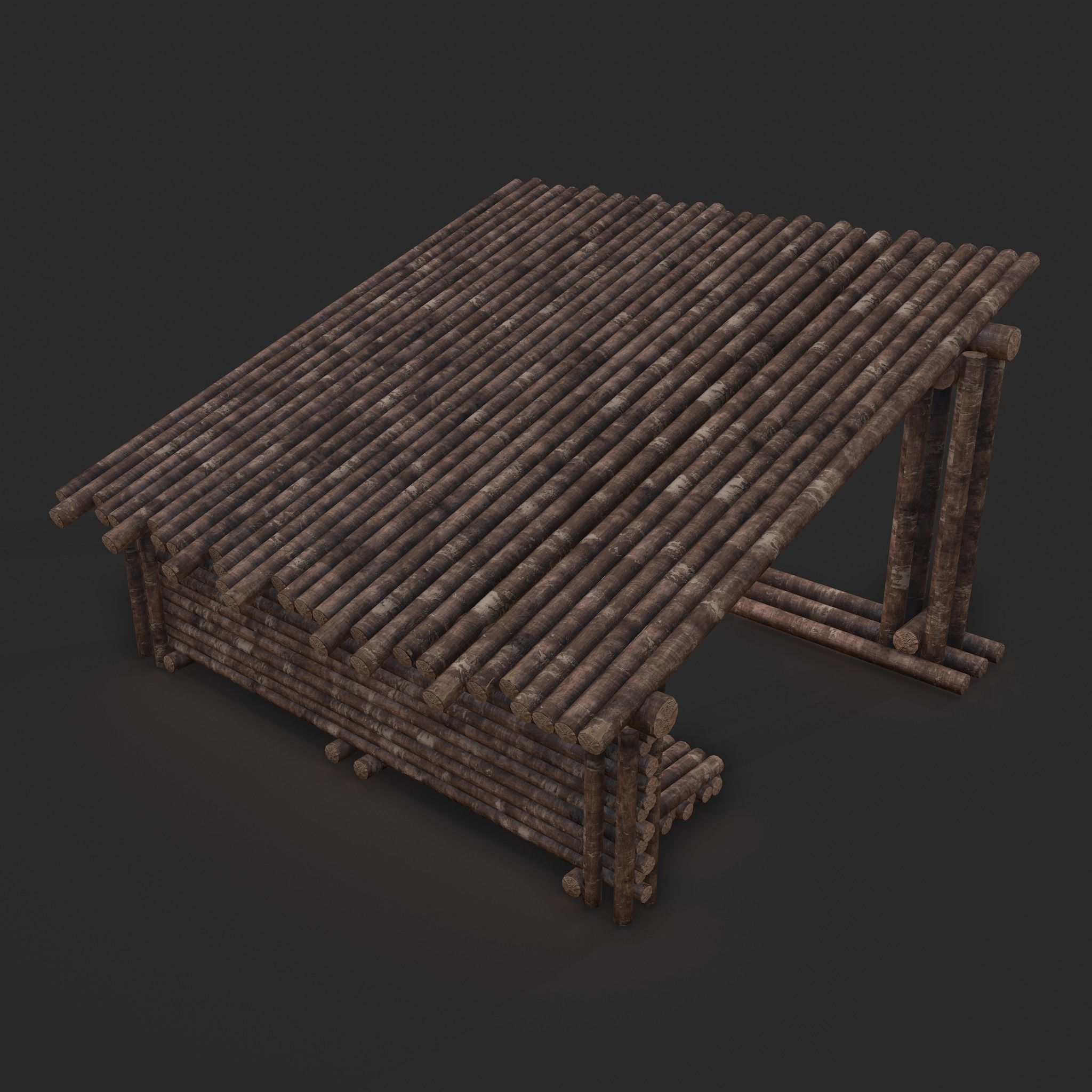 Viking Hut Z Low-poly 3D model_11