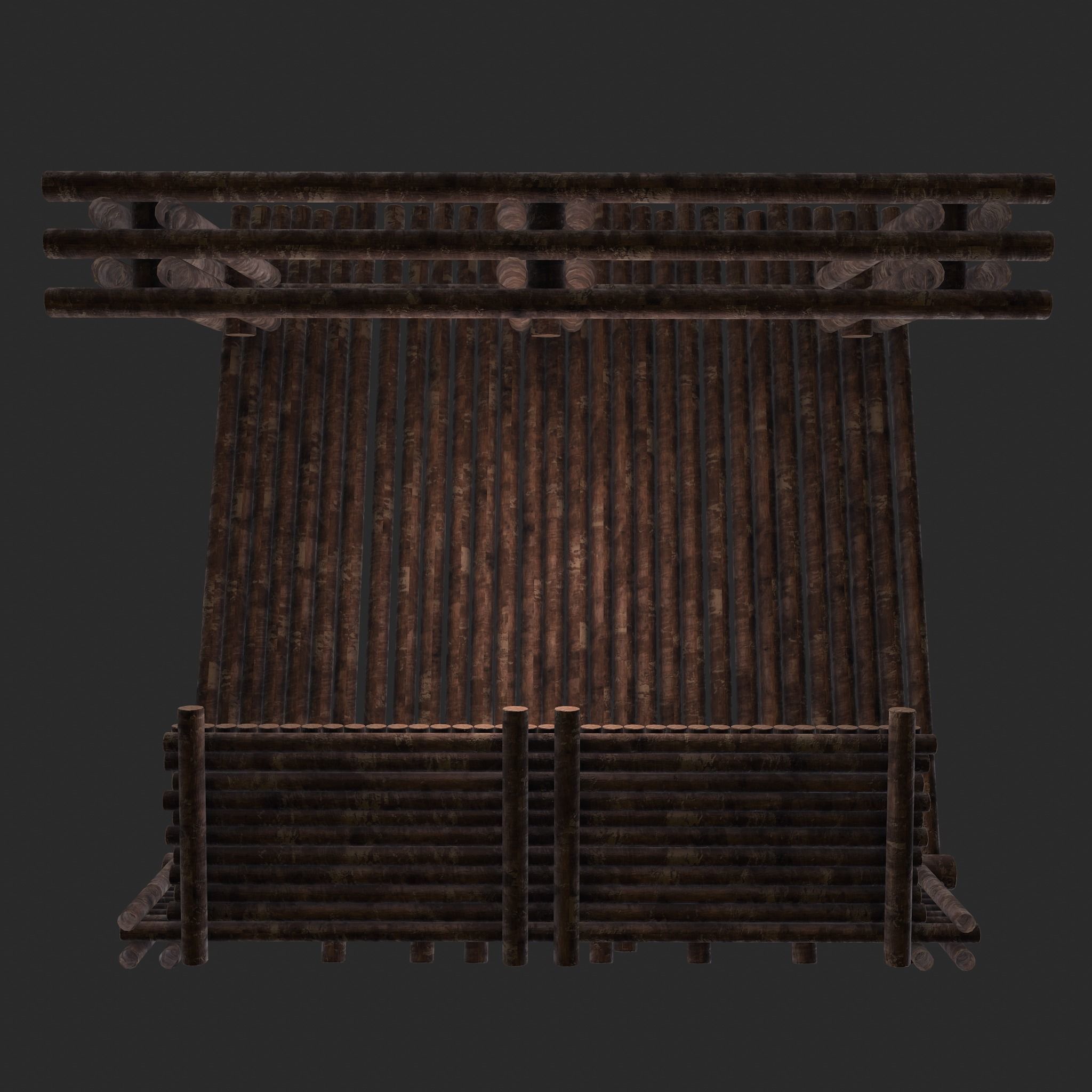 Viking Hut Z Low-poly 3D model_16