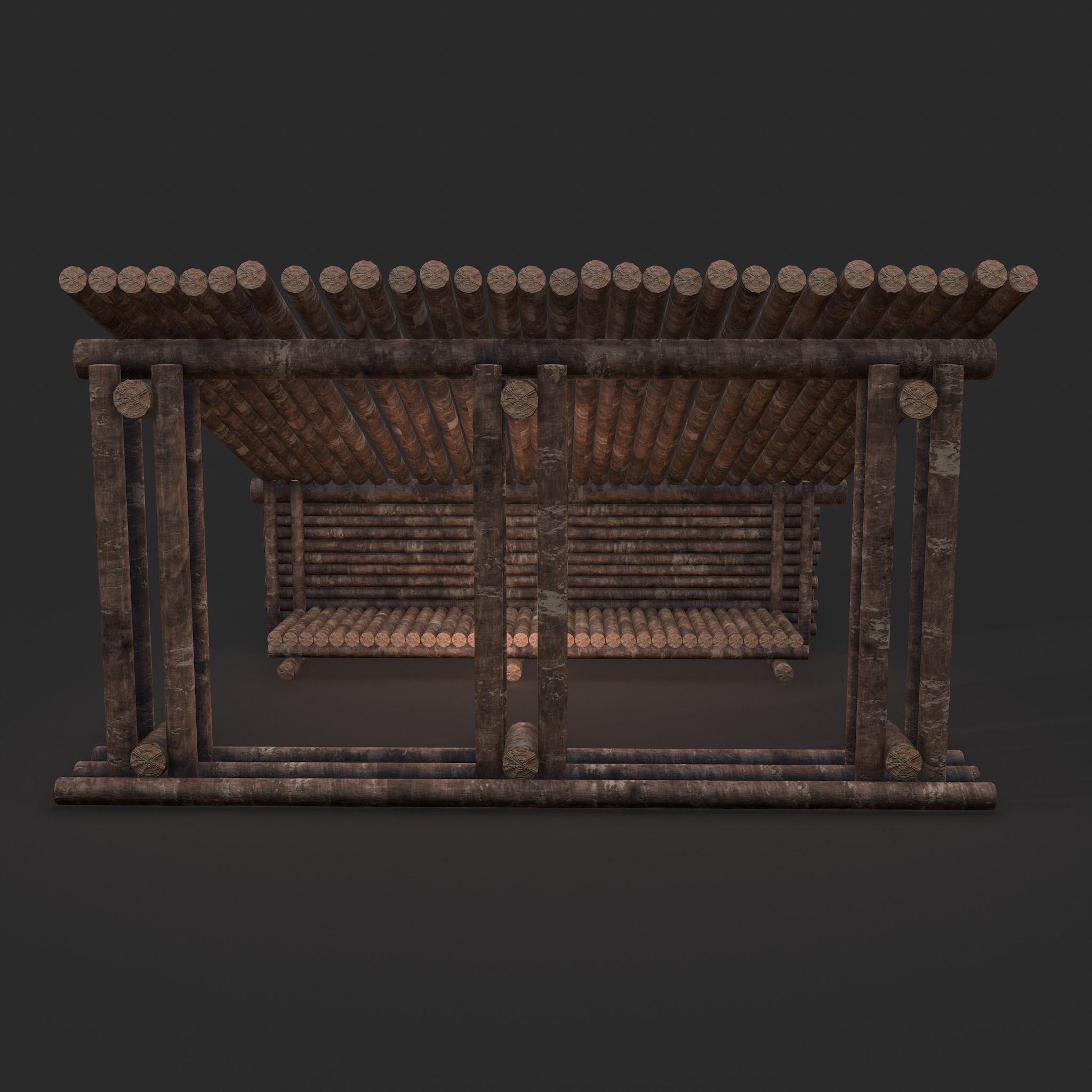 Viking Hut Z Low-poly 3D model_19