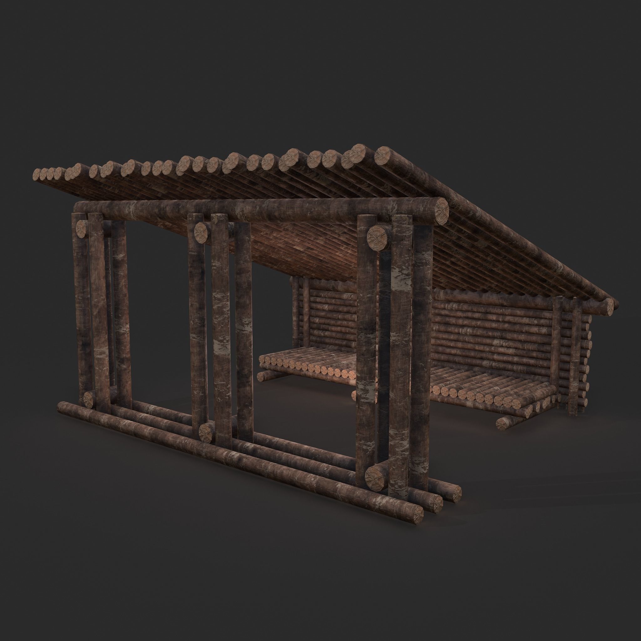 Viking Hut Z Low-poly 3D model_18