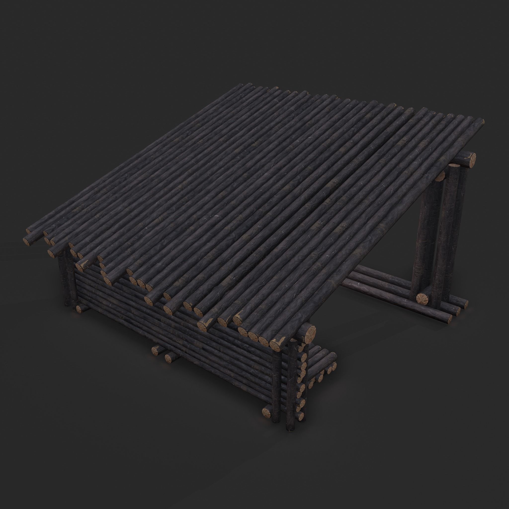 Viking Hut Z Low-poly 3D model_14