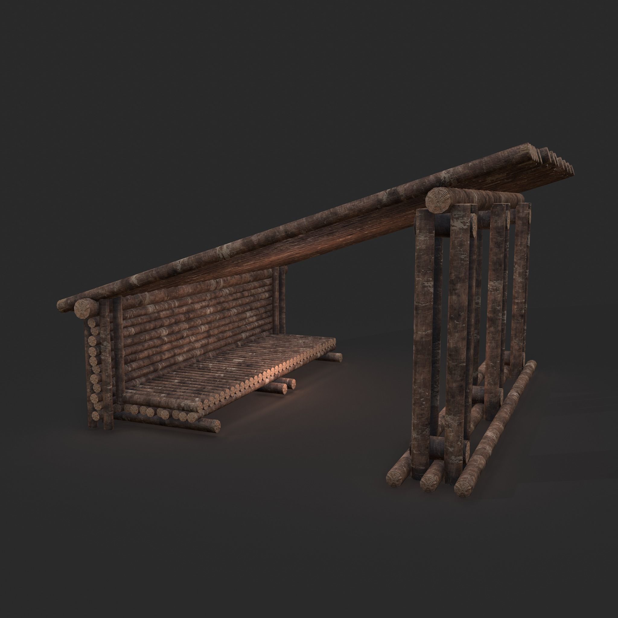 Viking Hut Z Low-poly 3D model_21