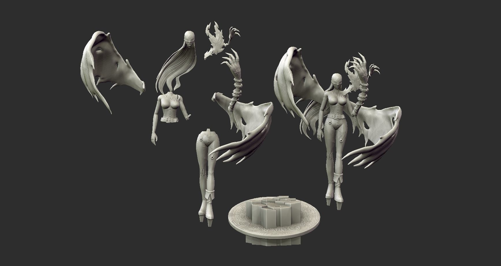 Lady Devimon - Digimon 3d print figure 3D print model_2