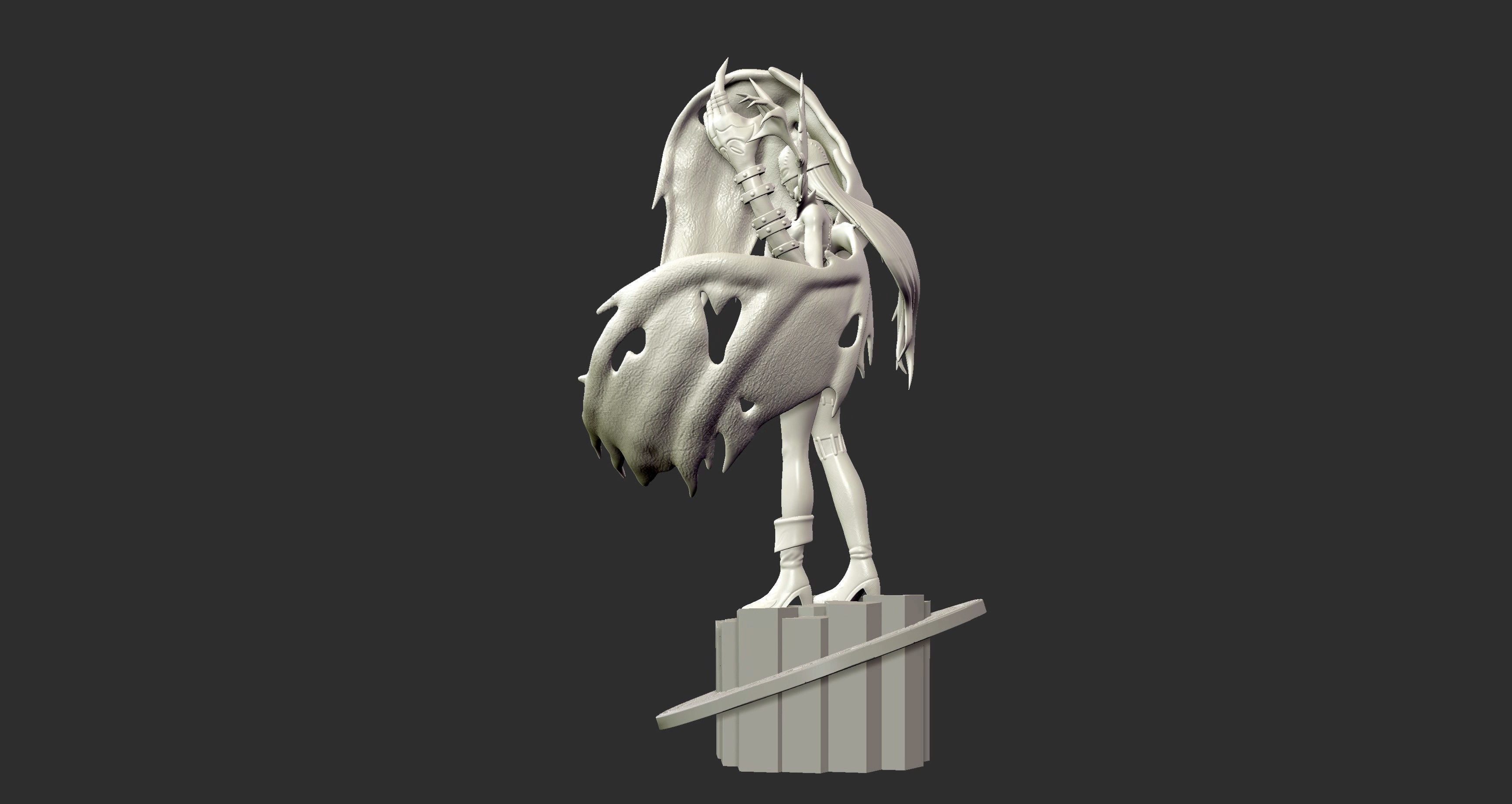 Lady Devimon - Digimon 3d print figure 3D print model_5