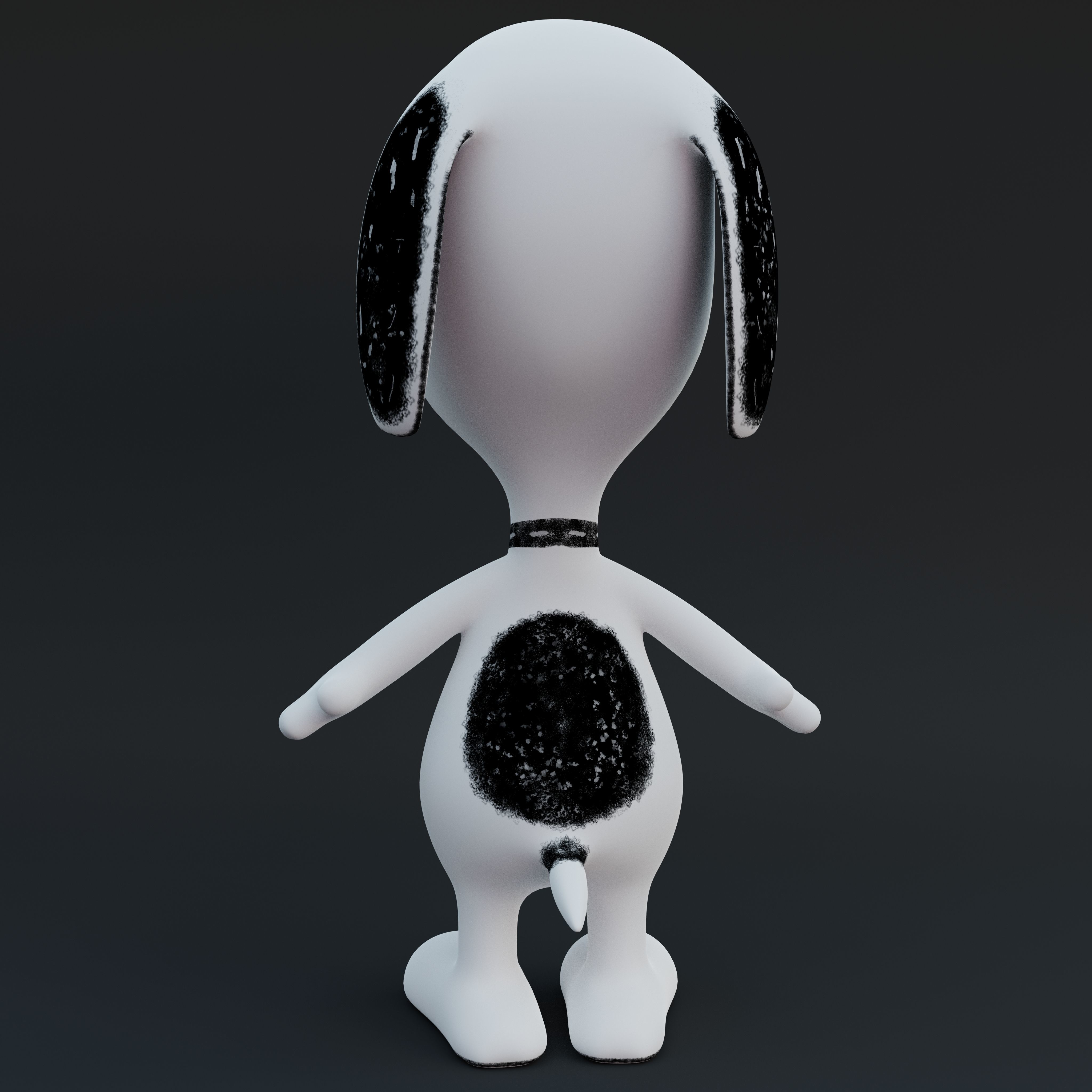 Snoopy Classic Rigged PBR Low-poly 3D model_8