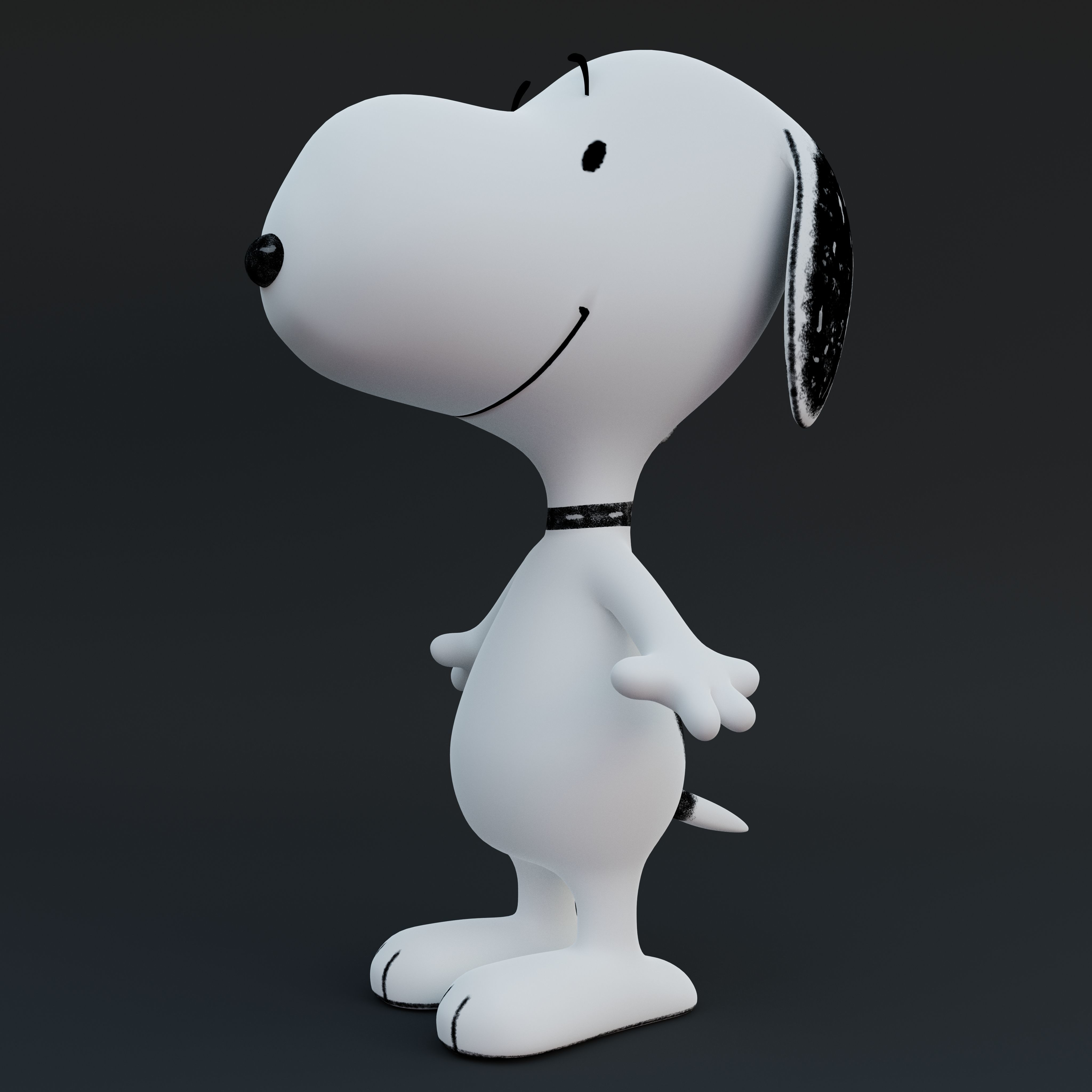 Snoopy Classic Rigged PBR Low-poly 3D model_5
