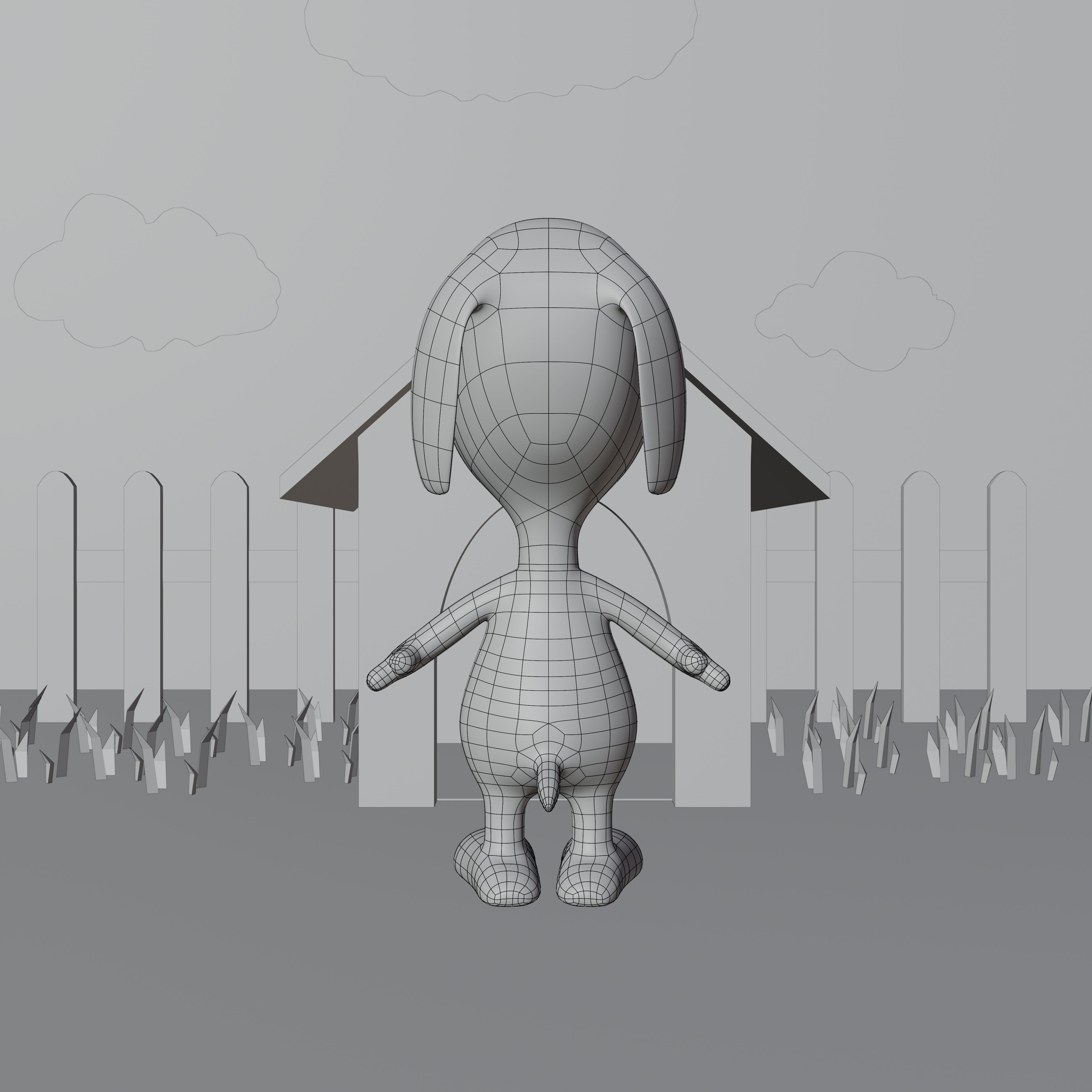 Snoopy Classic Rigged PBR Low-poly 3D model_45