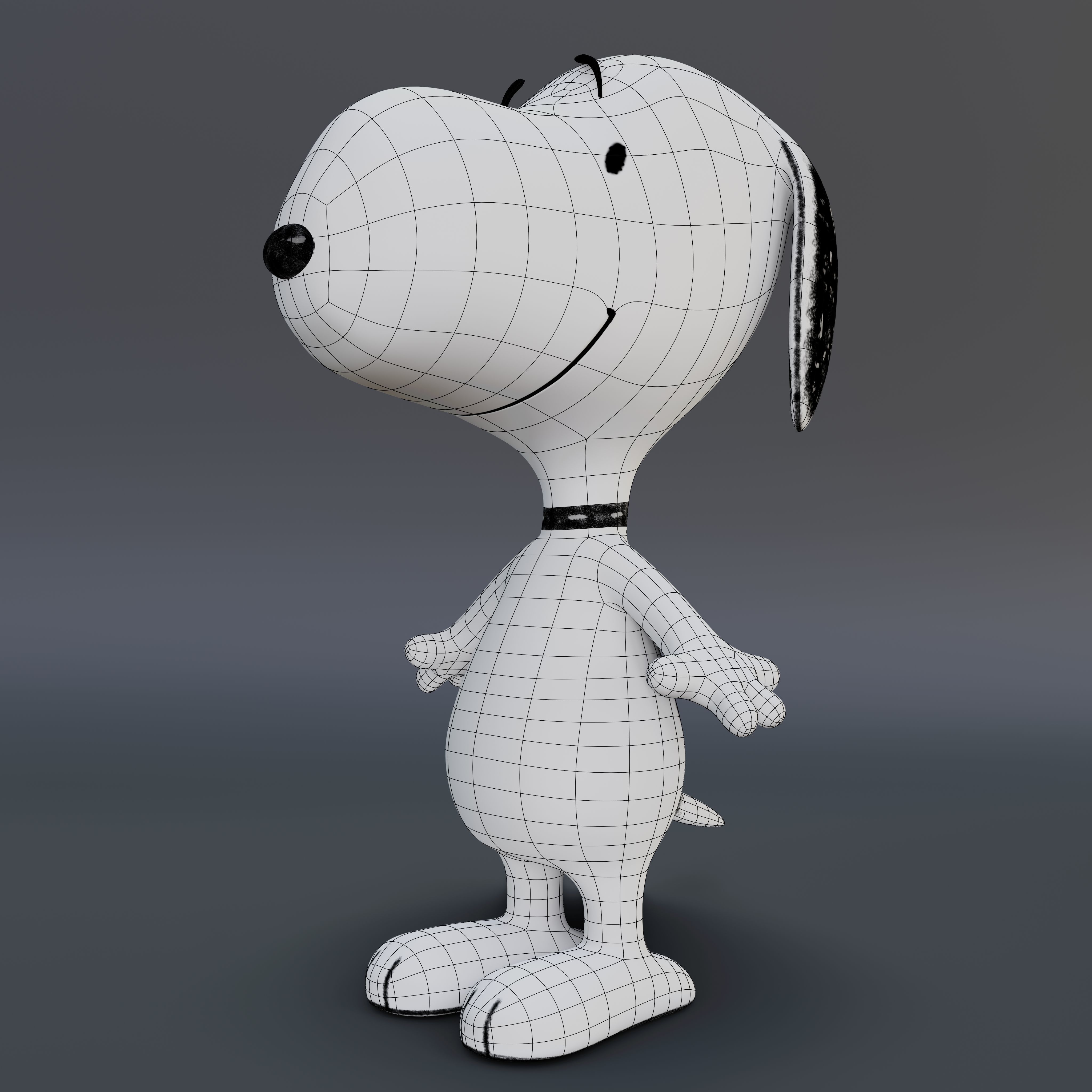 Snoopy Classic Rigged PBR Low-poly 3D model_10