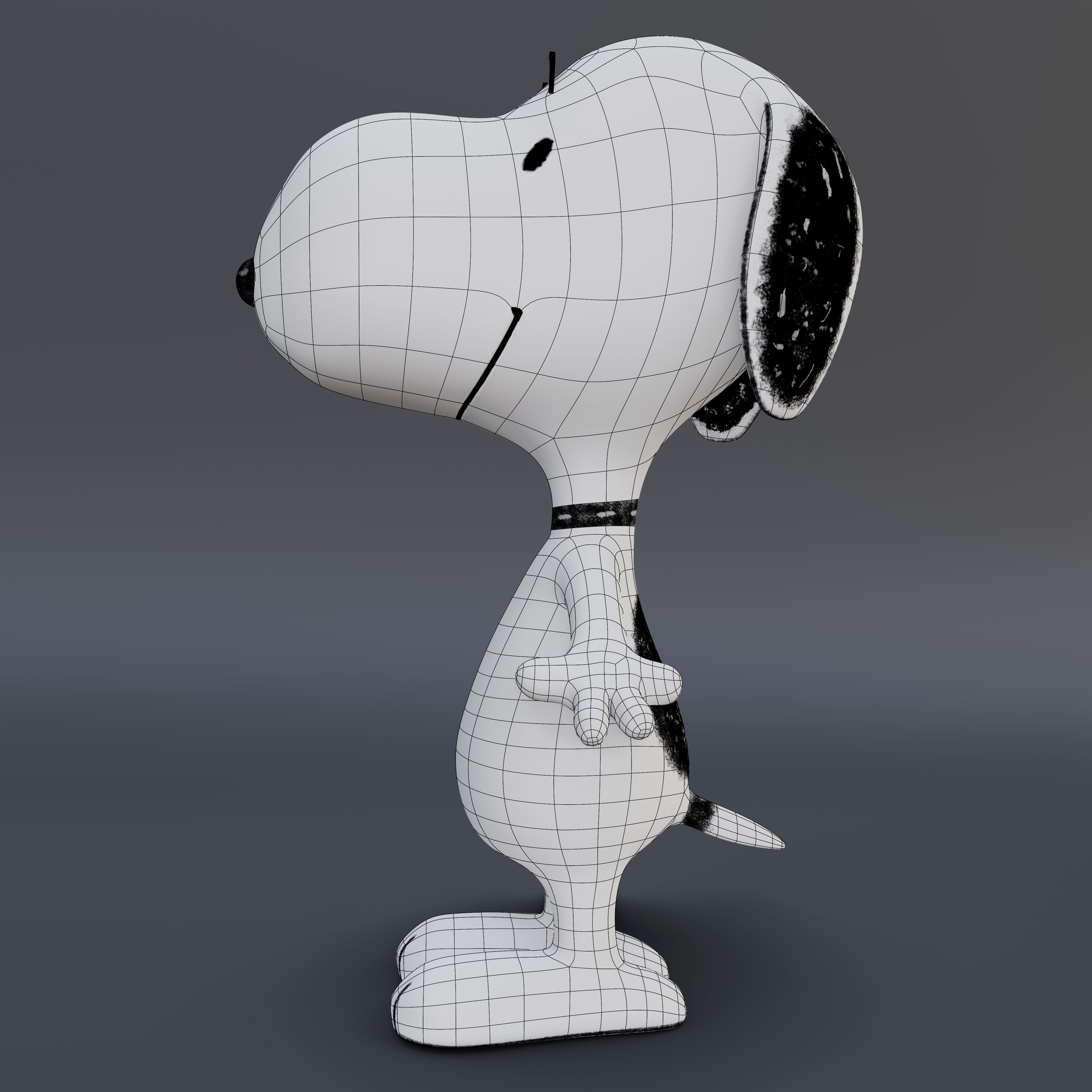 Snoopy Classic Rigged PBR Low-poly 3D model_9
