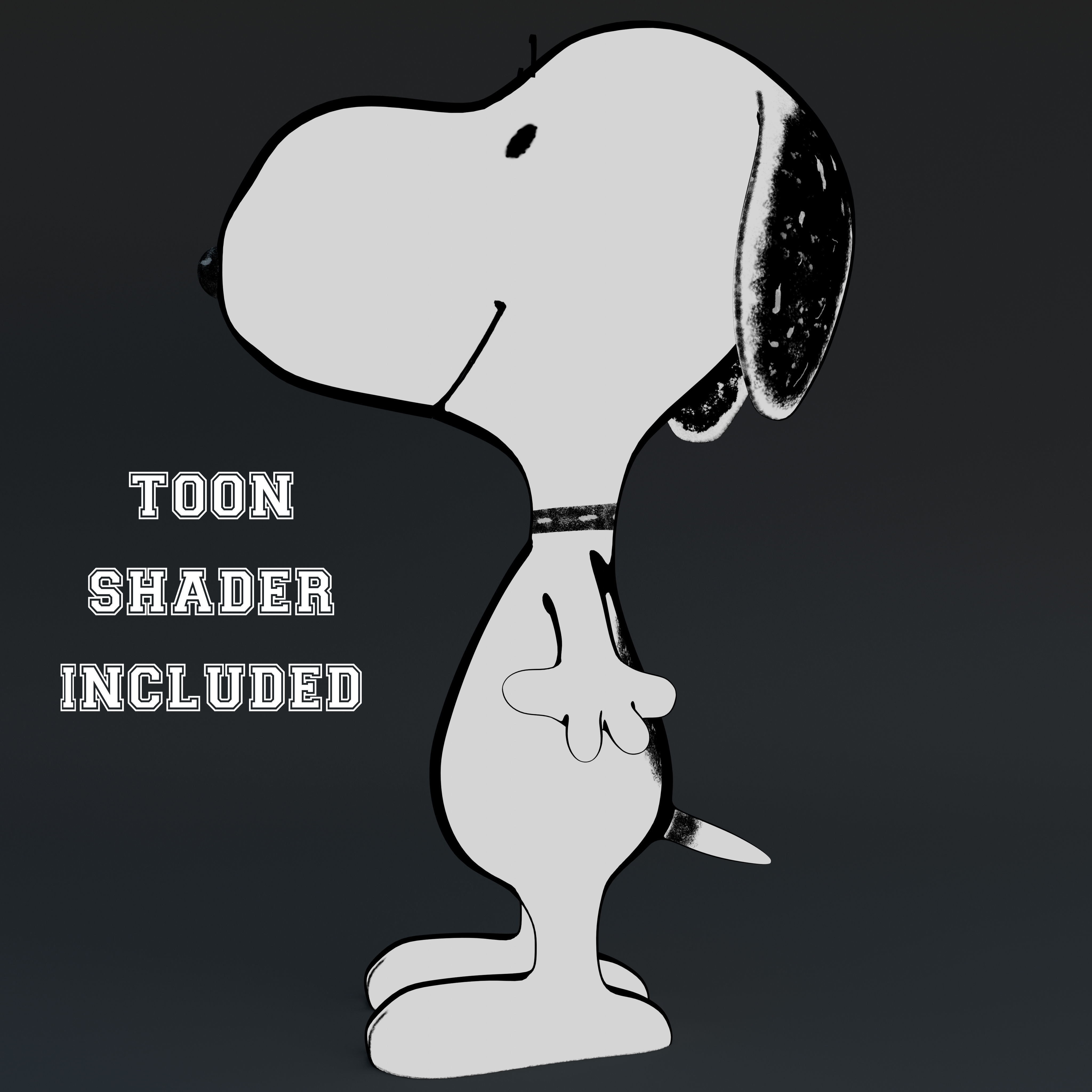 Snoopy Classic Rigged PBR Low-poly 3D model_4