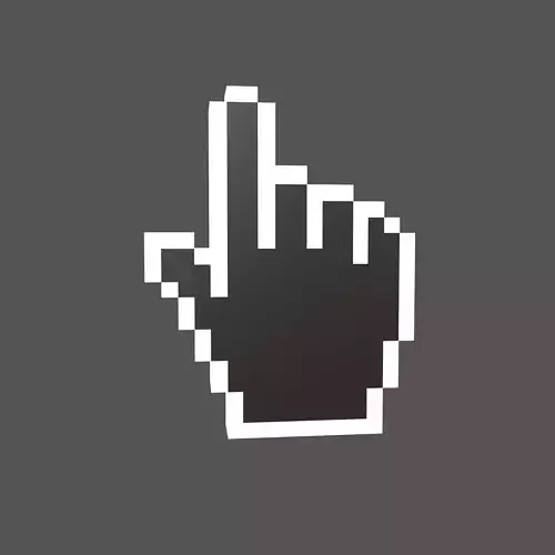 Mouse Mano Cursor V1 002 Low-poly 3D model